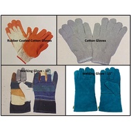 Cotton Gloves / Working Gloves / Welding Gloves / Rubber Coated Cotton Gloves