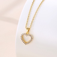 18k Gold Plated Simple Love Necklace Gold Heart Necklace