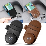 Car Leather Glasses Clip Sun Visor Multi-function Sunglasses Clip For Volvo Xc40 Xc60 Xc90 AWD C40 C