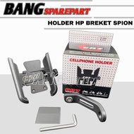 Holder HP Motor CR7 Universal Adjustable Dudukan Sopin Motor dengan Breket Spion