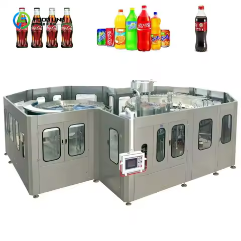 Customized Carbonated Soft Drink Manufacturing Equipment Full Auto Soda Water Filling Machine Comple