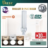 OSRAM [SET 10 Pcs] OSRAM Dulux D PLC Bulb 18W / 26W PLC Bulb Lumen 1200 1700 Coolwhite Warmwhite Day