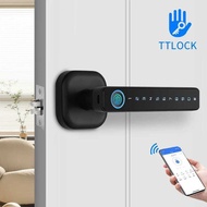 TTLock APP Smart Fingerprint Pas RFID IC Card Single Latch Handle Lock Dead Bolt For Indoor Home Woo