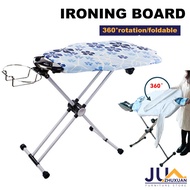 Foldable  Ironing Board 360° Rotating Height Adjustment folding Iron Board Double-sided Stainless Steel Ironing table