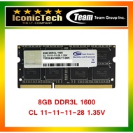 TeamGroup 8GB DDR3L 1600MHZ Laptop NoteBook Ram Memory (TED3L8G1600C-11-SBK 8GB DDR3L 1600)