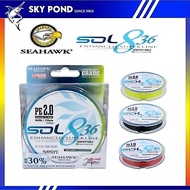 Seahawk SOL 836 8X Enchanced Superline Braided Line (150yds/137m) (20lbs/30lbs/40lbs/50lbs) Fluo Gre