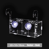 Aquarium Betta Fish Isolation ถังปลาขนาดเล็ก Fry Breeding อะคริลิคใส Single Double Grid Aquarium Sup