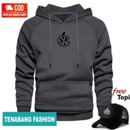 BONUS HAT.. Men's Hoodie Sweater Black Eple TextWanita Distro Jacket/ Distro Sweater/ Distro Hoodie/