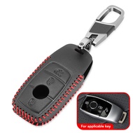 Leather Car Key Cover Case Shell Protective Bag For Mercedes Benz A C E S G GLS Class W177 W205 W213
