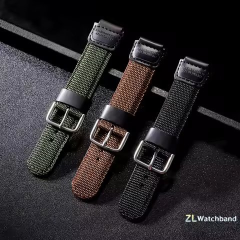 18mm Nylon Watch Strap for Casio AE-1200WH SGW-300 AQ-S810W F91W W800H Canvas Bracelets Men Sport Wa