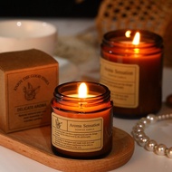[SG Seller] Scented Candle Aroma Sensation great for birthday gift- Brown Bottle 35g/ 100g