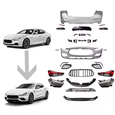Hot Sale Car Front Rear Bumper Grille Kit With Headlight Tail Lights Bodykit for Maserati Ghibli Mod