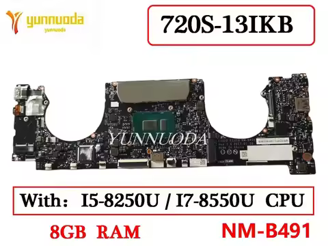 NM-B491 For Lenovo Ideapad 720S-13IKB Laptop motherboard With I5-8250U I7-8550U CPU 8GB RAM ES322 ES