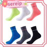 SEREIP Cycling Socks, Professional Moisture-Wicking Mountain Bike Sock,  Striped Breathable Football