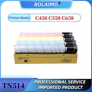 1ชุดหมึกพิมพ์ TN514สำหรับ Konica Minolta บิชอป C458 C558 C658ญี่ปุ่นเครื่องถ่ายเอกสารที่ใช้งานร่วมกันได้ BK:500G CMY:400G