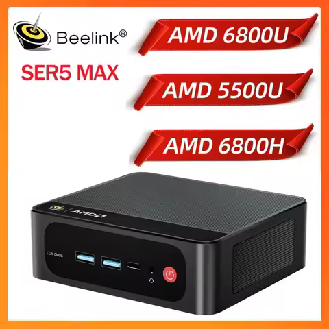 Beelink Mini PC Desktop Gaming Computer SER5 MAX AMD Ryzen R7 6800U 6800H R5 5500U 16GB 32GB 500GB 1