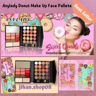 OBRALLLL!!! Makeup Unicorn Anylady Donut Make Up Face Pallete 5 in 1 Eyeshadow Blusher Counture Lip 
