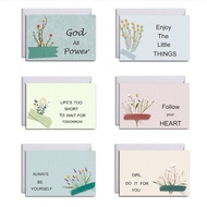 [SG Seller] 6pcs pkg American Amazon style never stop inspirational and encouraging greeting card