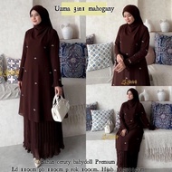 Uzma set 3in1 Ceruty payet Dres kodangan Gamis dewasa terbaru Dress kurung malay Baju lebaran wanita
