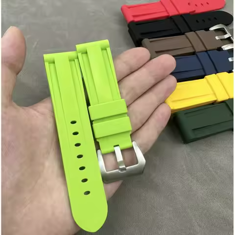 Adaptation PAM Panerai RAM368/351/389 Silicone Strap22mm24mm 26mm Rubber watch strap