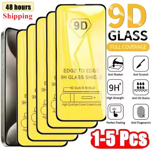 1-5Pcs 9D HD 8K Tempered Glass For iPhone 17 16 15 11 12 13 14 Pro Max 16E Screen Protector iPhone 1