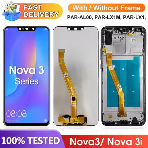 Nova 3 Display Screen with Frame, for Huawei nova 3i INE-LX1 Lcd Display Touch Screen Digitizer Asse