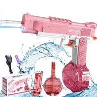 Others - 電動水槍 - 兒童成人電動充電水槍，適用於夏季海灘和泳池水玩具，大容量水箱，射程可達2-3m