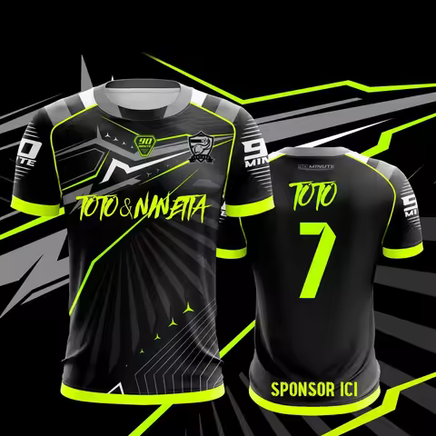 2025 New Summer Men's T-Shirt Maillot Toto & Ninetta Double Side Print Short Sleeve Oversize Breatha