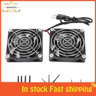 Bamaxis Dual Cooling Fans for Router  5V USB Fan heatsink RT?AC68U AC86U EX6200 AC15