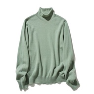 2023新色登場 貼身衣物，講究質感。100% 美麗諾羊毛針織衫 無縫編織工法 高領 墨綠色 221004-8