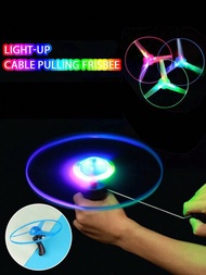 2 Juegos De Juguetes Voladores De Platillo Volante Con Luces Y Disco Volador Con Luces, Incluye Libélula De Bambú Luminosa