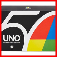 สินค้าขายดี!!! UNO Premium 50Th Anniversary Edition Matching Card Game สำหรับเด็กอายุ 7 ปีขึ้นไป รุ่