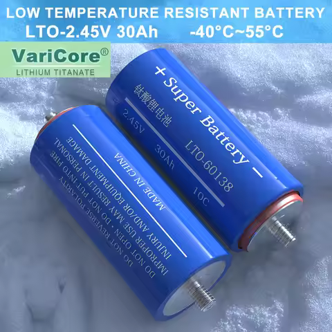 Lithium Titanate Battery 2.45V 30Ah 2.5V LTO 60138 10C discharge DIY 6s 12V 24V Low temperature resi