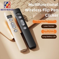 NOVAFLUX Laser Pointer Clicker, 2.4GHz Meeting Wireless Flip Pen Clicker, Durable Remote Presentatio