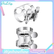 [HoME&life] 2 Pcs Clarinet Ligature B Flat with Adjustable Screws - Silver Mouthpiece Ligature for B