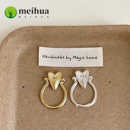 MEIHUAA Heart Ring, Glossy Surface Personality Letters Ring, Fashion "YES""NO" Exquisite Stainless S
