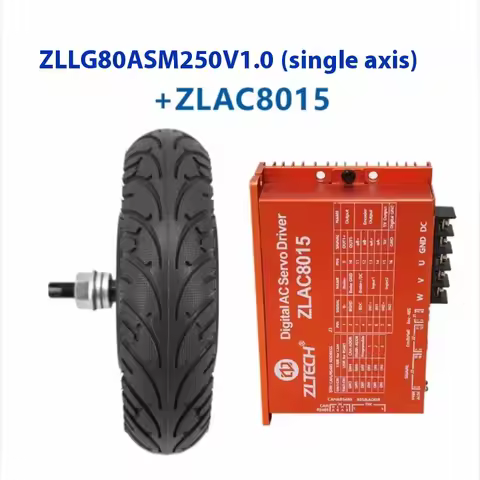 8 Inch-L Robot AGV Wheel Hub Servo Motor - Axis DC Brushless with Built-in Encoder,Automated Guided 