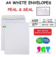 A4 Kraft / White P&S Envelopes 9 X 12.75 (100G ) 229MM X 324MM - 250`S/Box