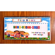 Laminated Flip book 3-letter Words builder with image Reading material learning material
