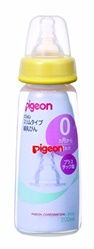 pigeon 細口型奶瓶（塑膠製・附矽膠S號圓孔奶嘴）200ml