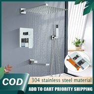 Shower Set 304 Stainless Steel Shower Set Bathroom Wall-Mounted In-Wall Shower Set