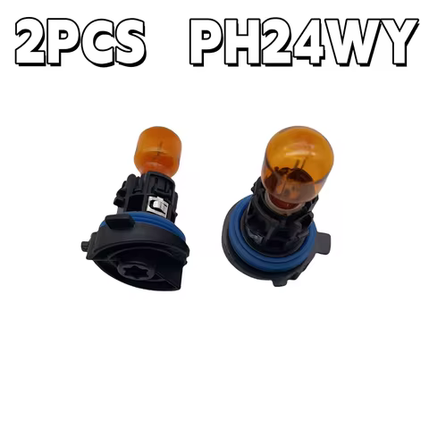 1/2PCS High accuracy Original White Amber PH24WY PH24W For Peugeot 3008 5008 Citroen C5 DRL Turn Sig