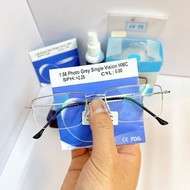KT500 half-rimmed 0-degree fashion glasses, bright Silver, Japanese-fashion 0-degree lenses, super l