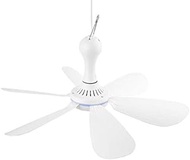 VizGiz Small USB Ceiling Fan DC 5V Hanging Fans for Power Bank Indoor Outdoor RV Bed Room Desk Boat Coop Travel Tent Canopy Cubicle Little Mini Portable 6 Detachable Blades Air Cooler Circulator