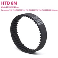 HTD 8M Closed Loop Rubber Synchronous Belts Pitch 8mmPerimeter 712 720 - 816mm Arc Tooth Timing Belt