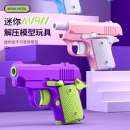 [Quality Assurance] Same Style Cub 1911 Burst Toy Gun Children's Decompression Gravity Carrot Gun To