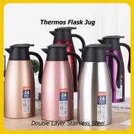 2000ML Thermos Flask 2L Vacuum Double Layer Stainless Steel Jug 304 Hot Cold Tahan Lama Air Panas Bo