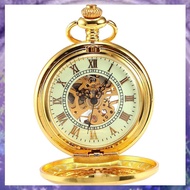 Luxury Golden Luminous Mechanical Pocket Watch