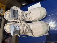 Palladium 米白色高筒帆布靴