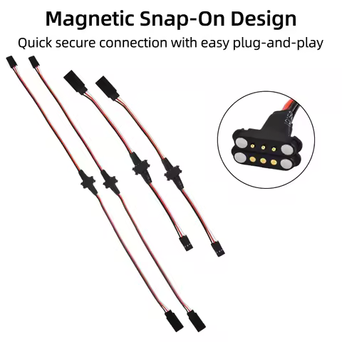 9IMOD 20CM 36CM Magnetic Model Cable Magnetic Suction line Simulation Plastic Snap-on Cable For RC C